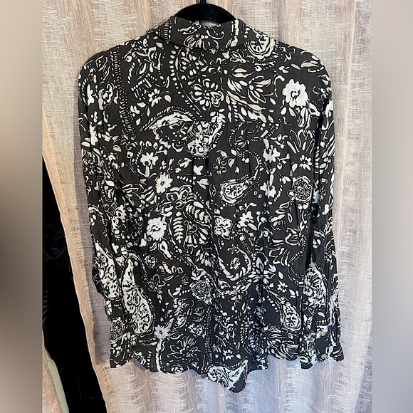 Anthropologie Pilcro Romy Relaxed Printed Buttondown Top, NEW - Picture 8 of 11